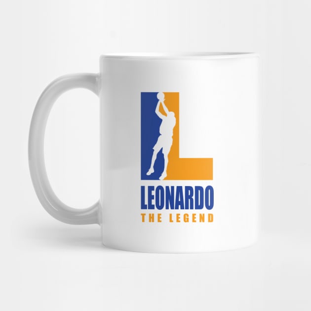 Leonardo Custom Player Basketball Your Name The Legend T-Shirt by Baseball Your Name